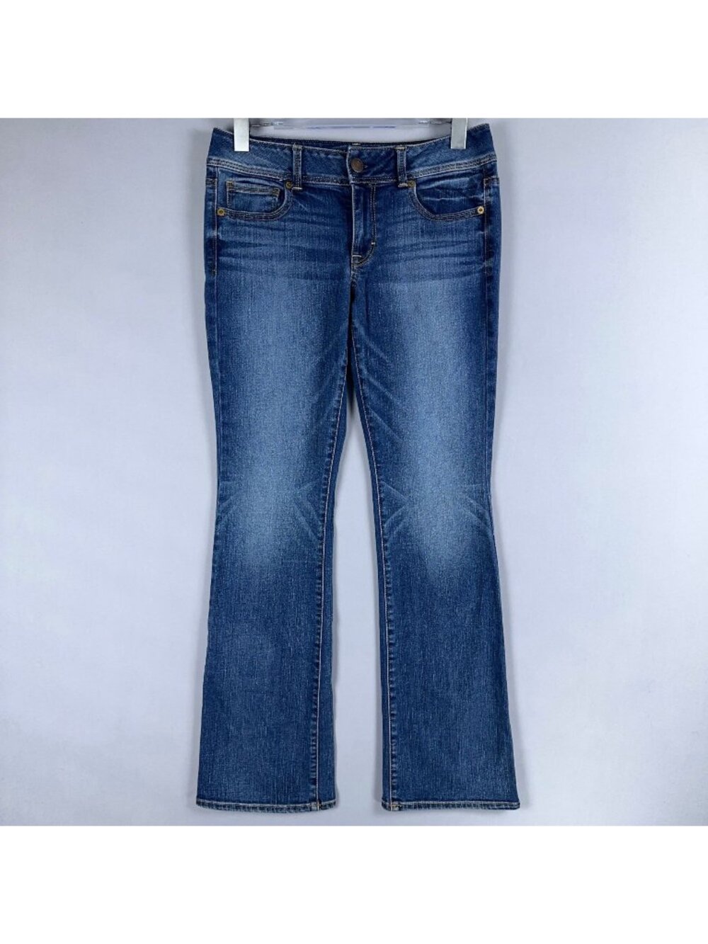 American Eagle Outfitters Jeans Kick Boot Size 8 Regular Blue Medium Wash